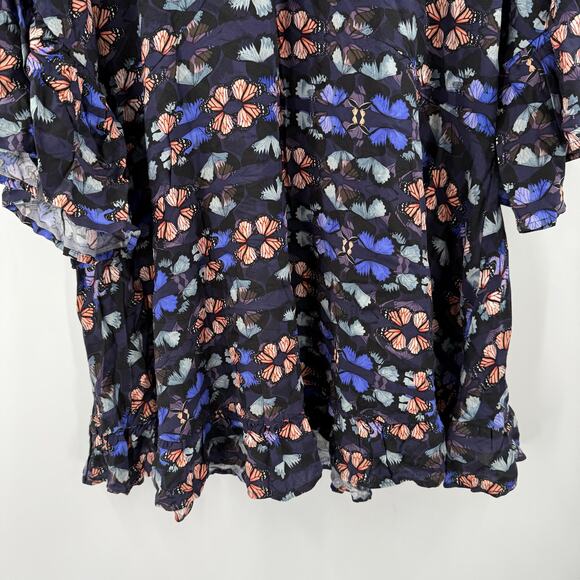 Avenue Tunic Top Womens Size 22/24 Harper V-Neck Butterfly Ruffle Plus Curvy NWT - Picture 10 of 14